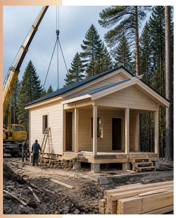 Дачные домики под ключ в Воронеже с доставкой и установкой